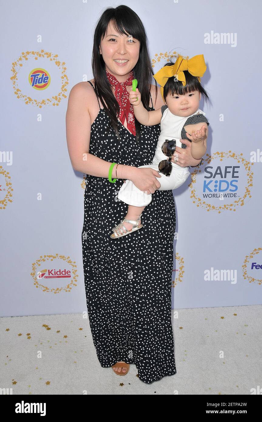 (LR) Laura Izumikawa and Joey Marie Choi arrives at Safe Kids Day 2017