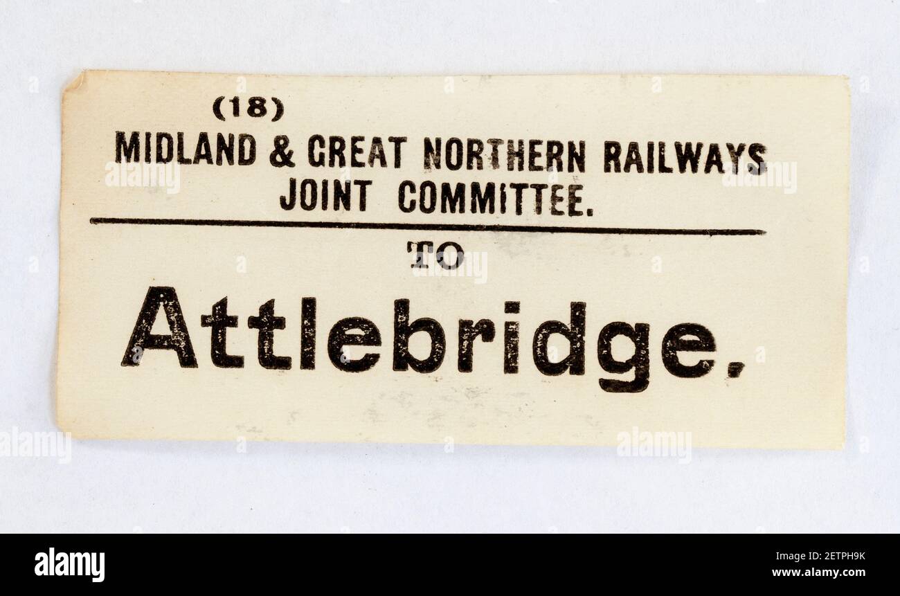 Old Railway Luggage Label Attlebridge Stock Photo Alamy