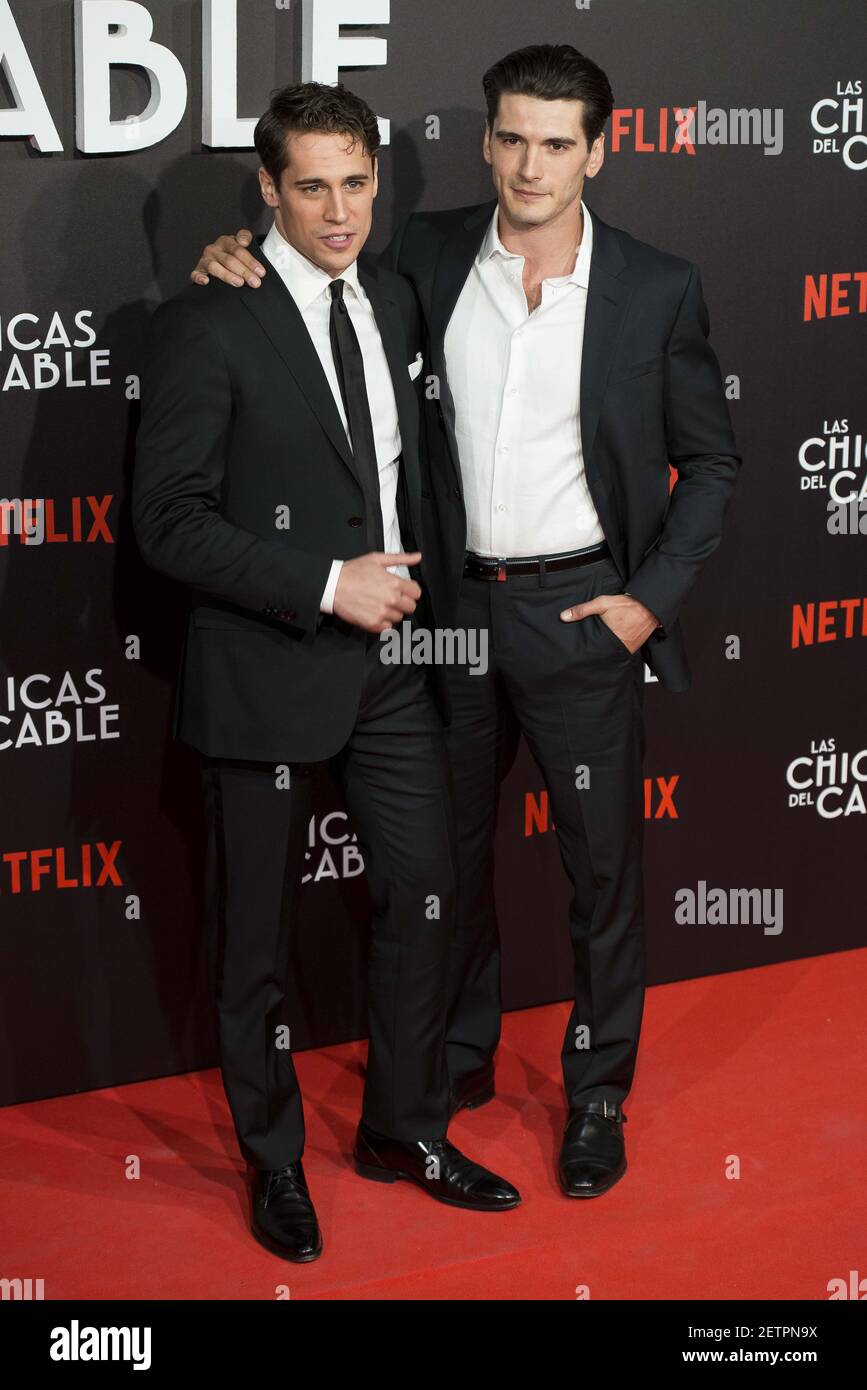 Martino Rivas and Yon Gonzalez attends to "Las chicas del cable" premiere  at Callao Cinemas in