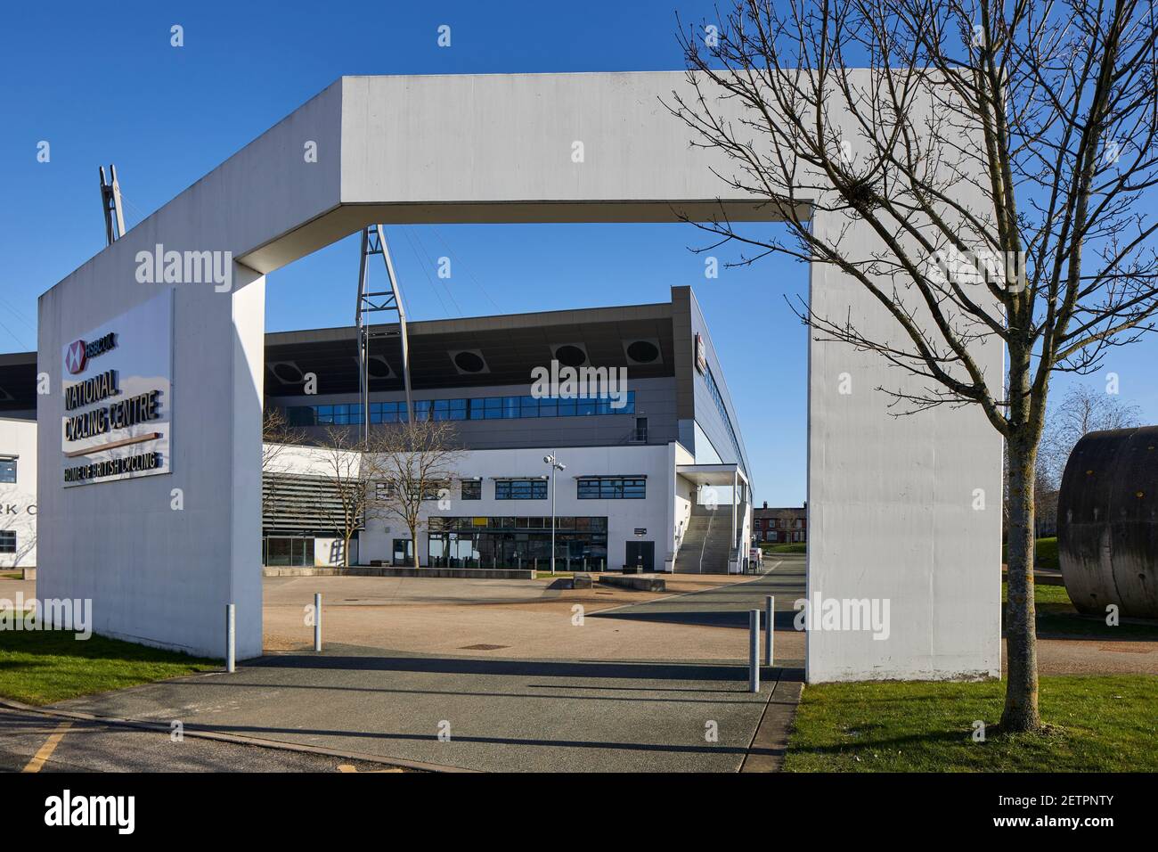 National Cycling Centre home to British Cycling and  Manchester Velodrome Stock Photo