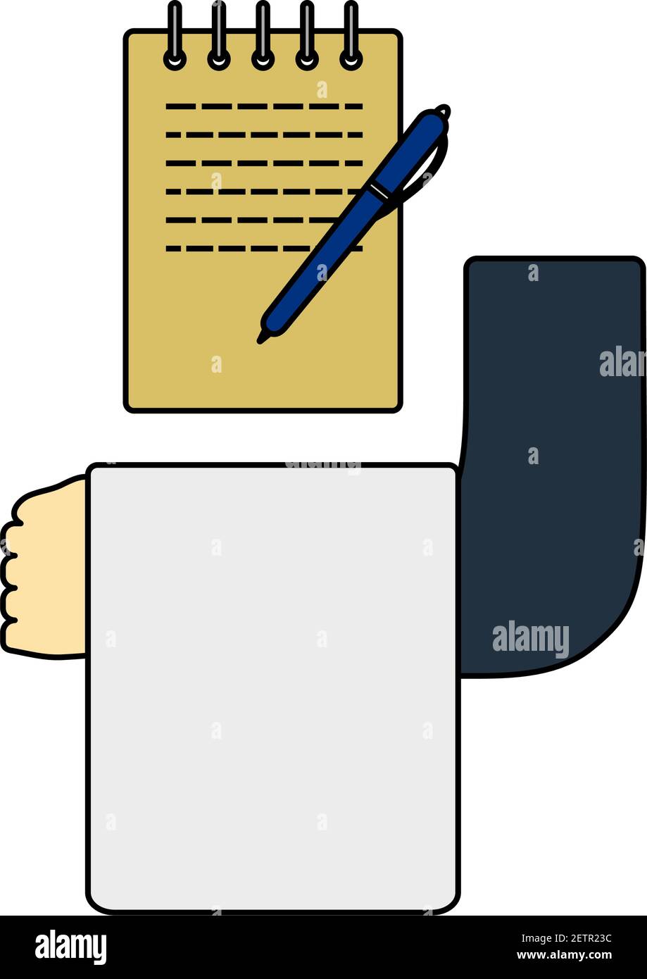 Waiter Take Oder Icon. Editable Outline With Color Fill Design. Vector Illustration. Stock Vector