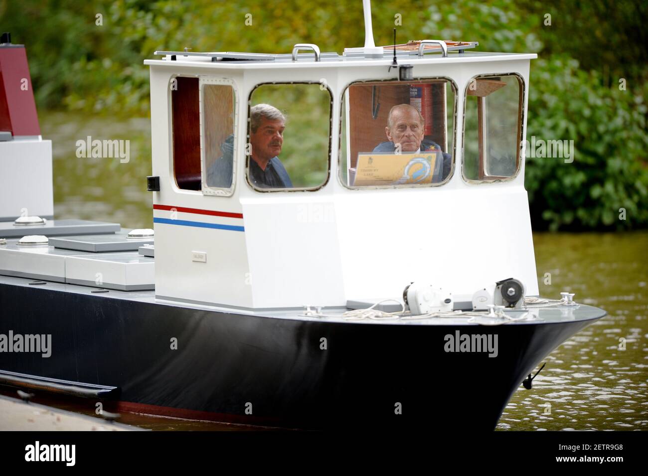 Prince Phillip the Duke of Edinburgh aboard the Challenger training