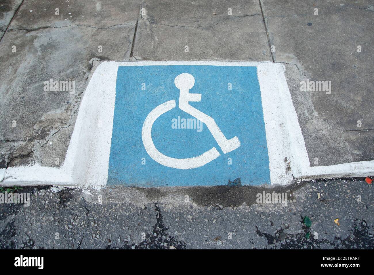 accessibility ramp for wheelchair users with accessibility symbol