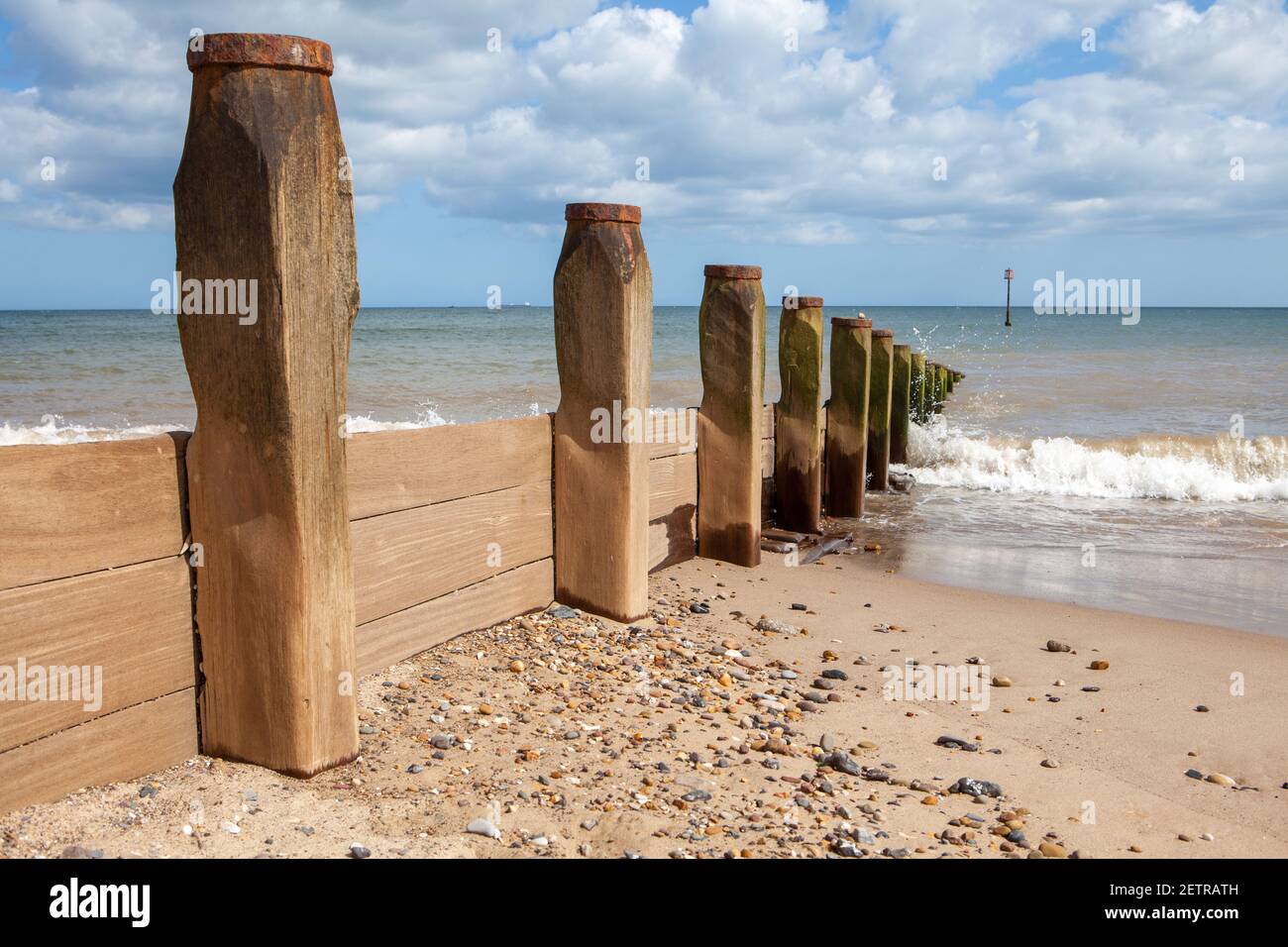Wooden groyne on the beach hires stock photography and images Alamy