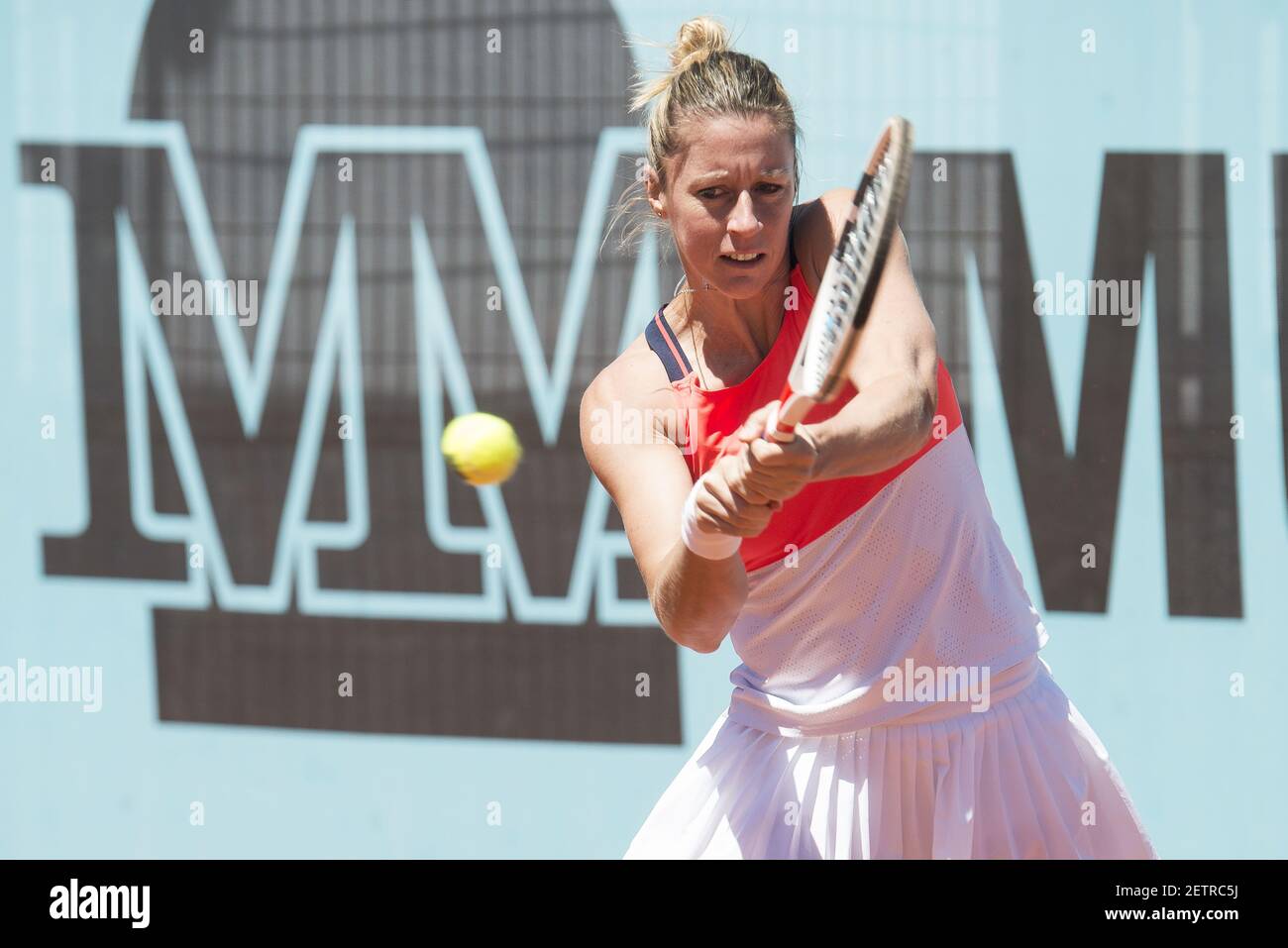 French Pauline Parmentier during Mutua Madrid Open Tennis 2017 at Caja
