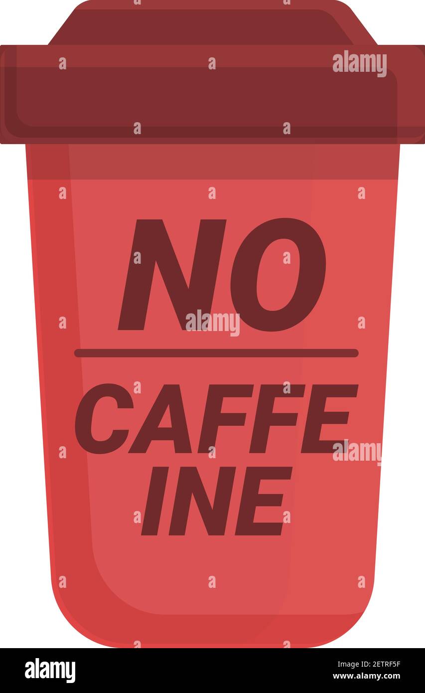 No caffeine glass icon. Cartoon of no caffeine glass vector icon for web design isolated on white background Stock Vector