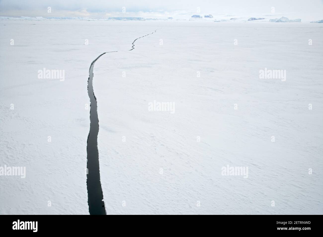 Crack in Ice - Global Warming Antarctica LA003293 Stock Photo