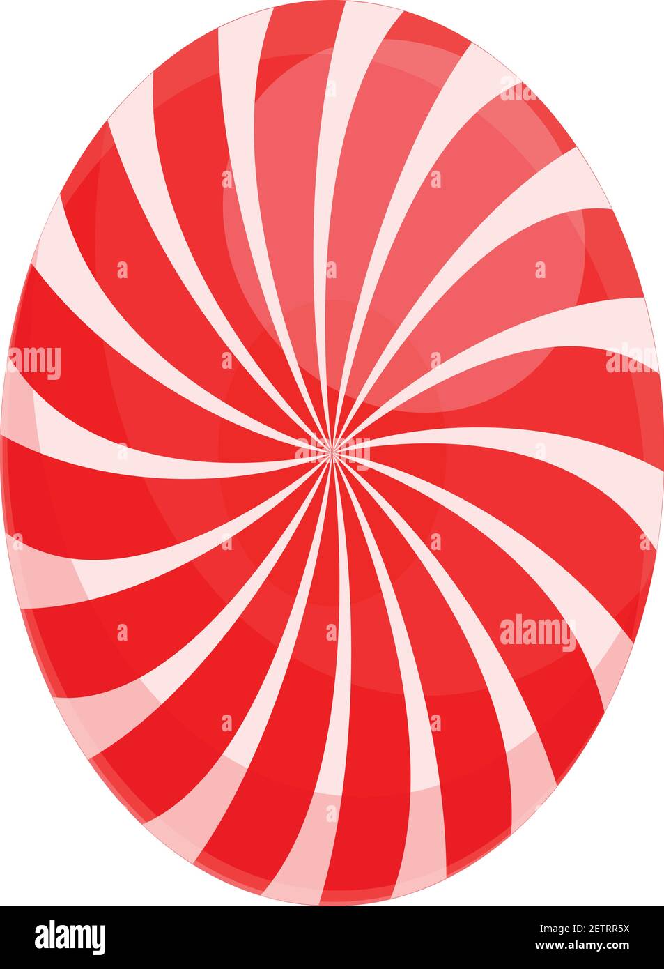 Rounded candy mint icon. Cartoon of rounded candy mint vector icon for web design isolated on