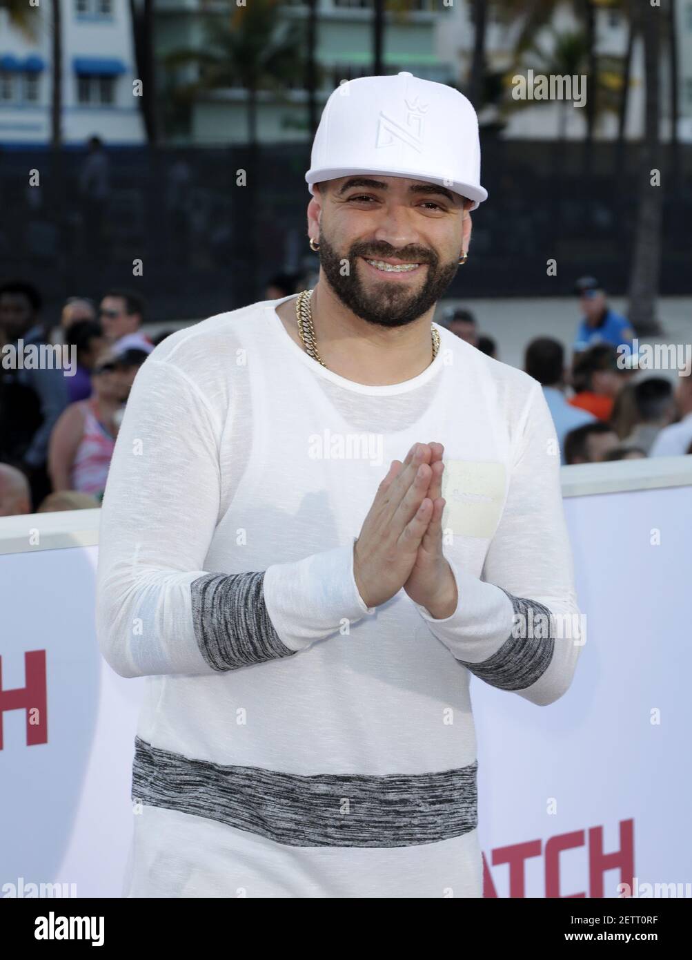 Singer Nacho is seen during arrivals at the Baywatch World Premier on ...