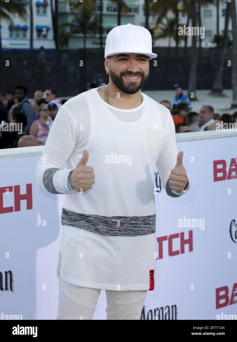 Singer Nacho is seen during arrivals at the Baywatch World Premier on ...