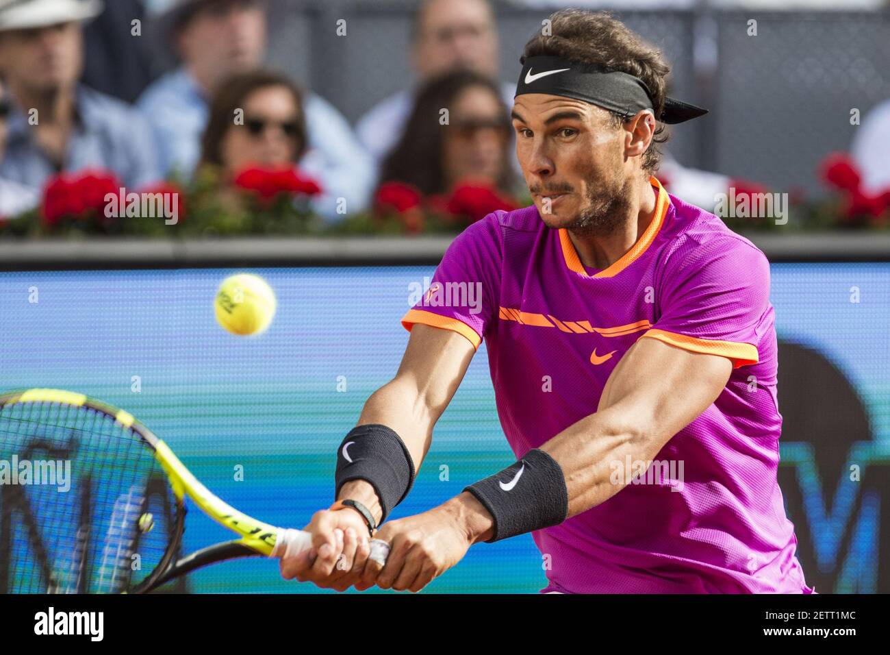 Rafael Nadal beat Dominic Thiem 7-6 (10-8) 6-4 to win his fifth Madrid Open  title on May 14, 2017. Rafa Nadal during the ATP final of Mutua Madrid Open  Tennis 2017 at