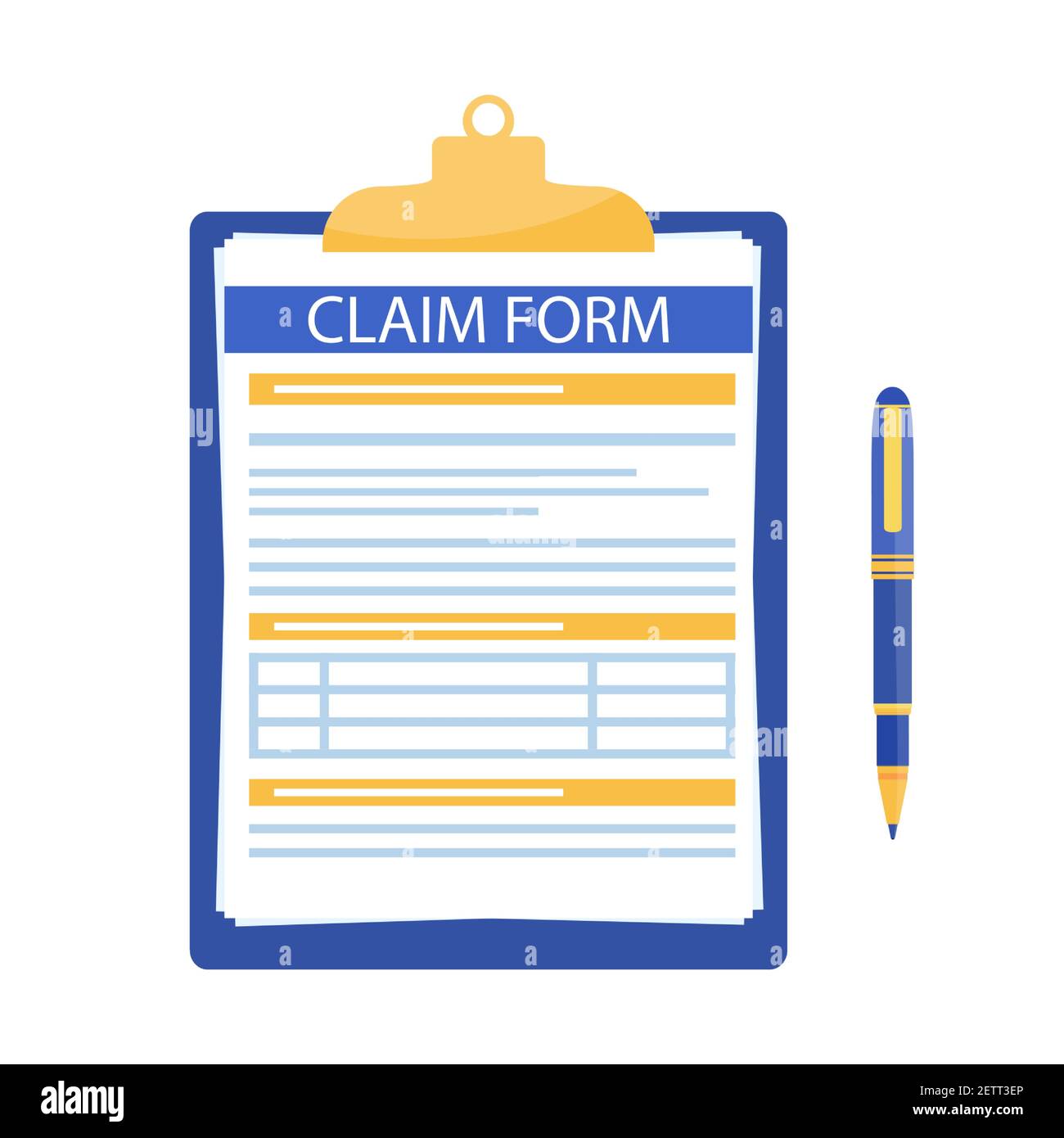 clipboard with pen Stock Vector