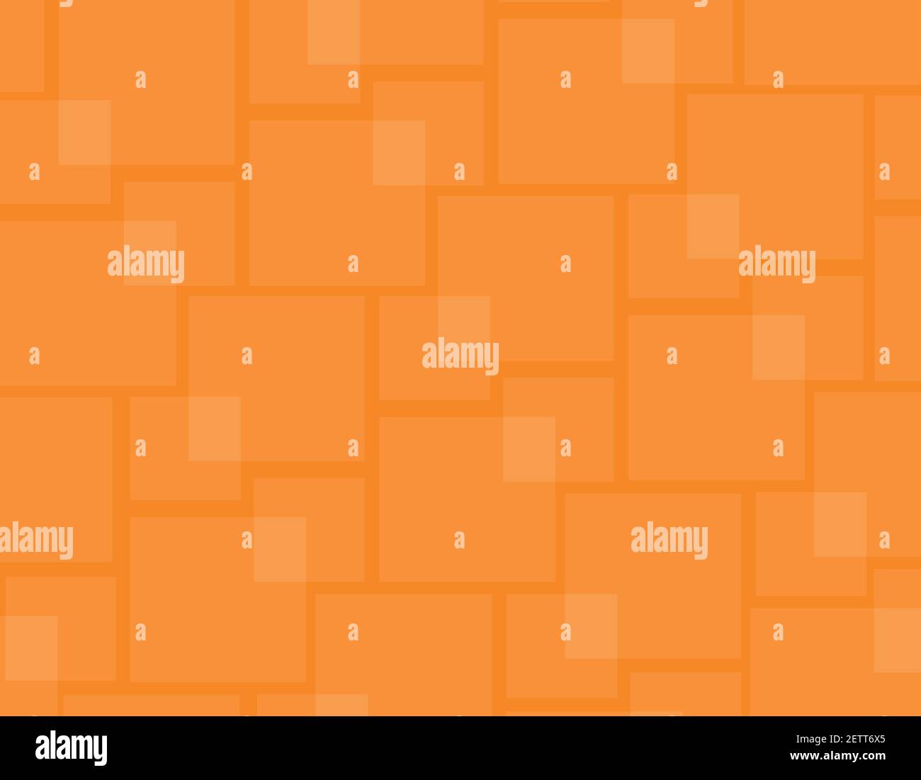 Abstract geometric squares and rectangles background with copy space, pattern, repeating elements, orange wallpaper Stock Vector