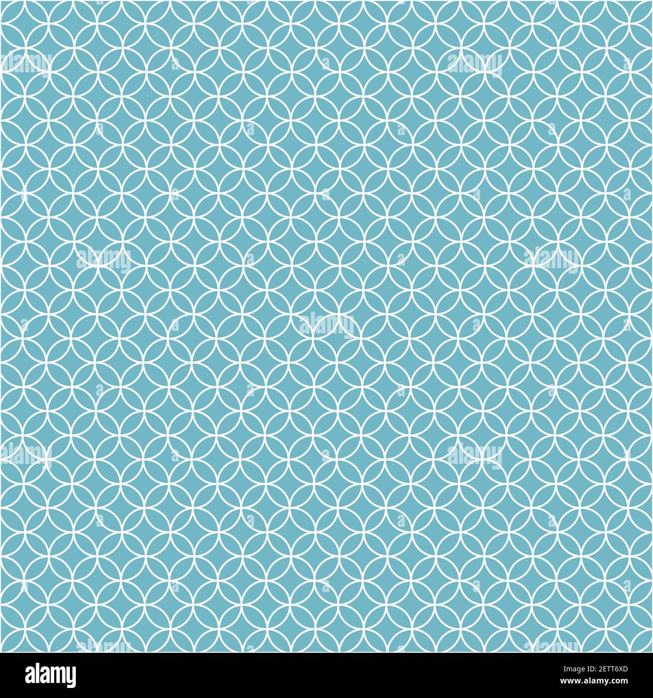 Abstract seamless pattern, geometric background made from circles, repeating elements, blue wallpaper Stock Vector