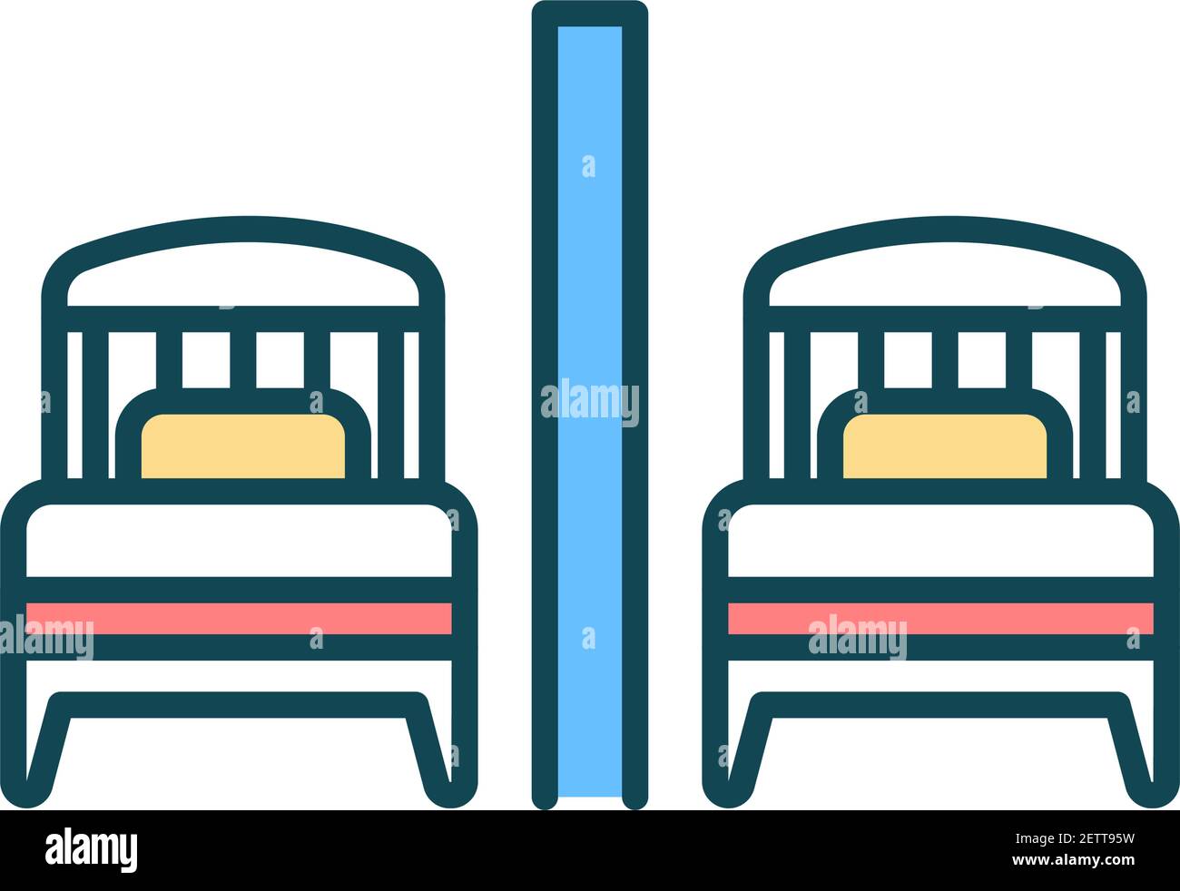 Separate room RGB color icon Stock Vector