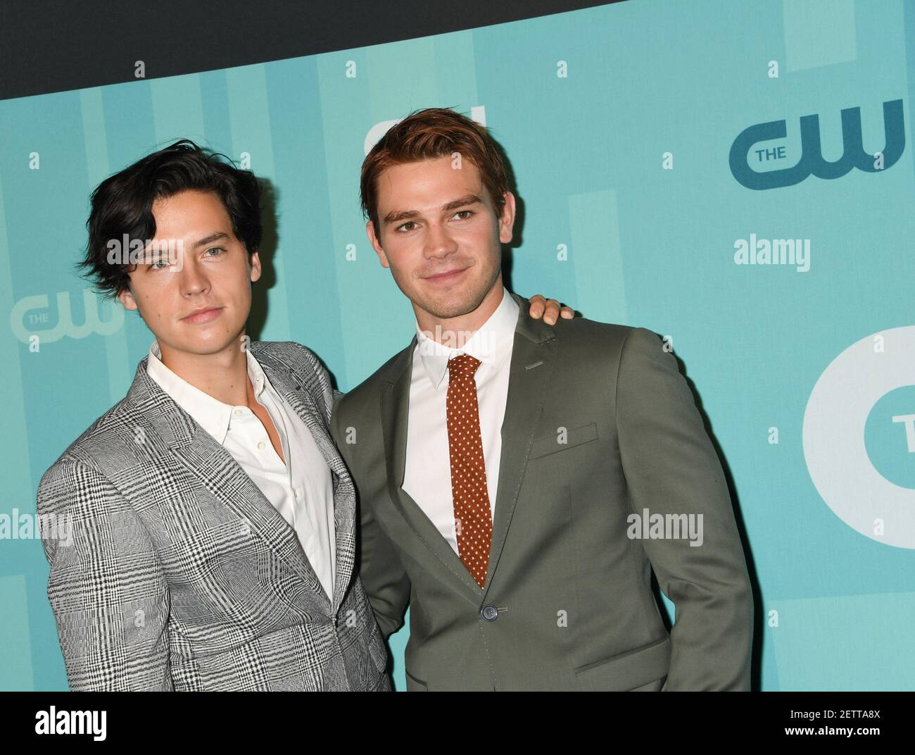 Cole Sprouse, KJ Apa arrives to the CW 2017 Upfront, held at the London