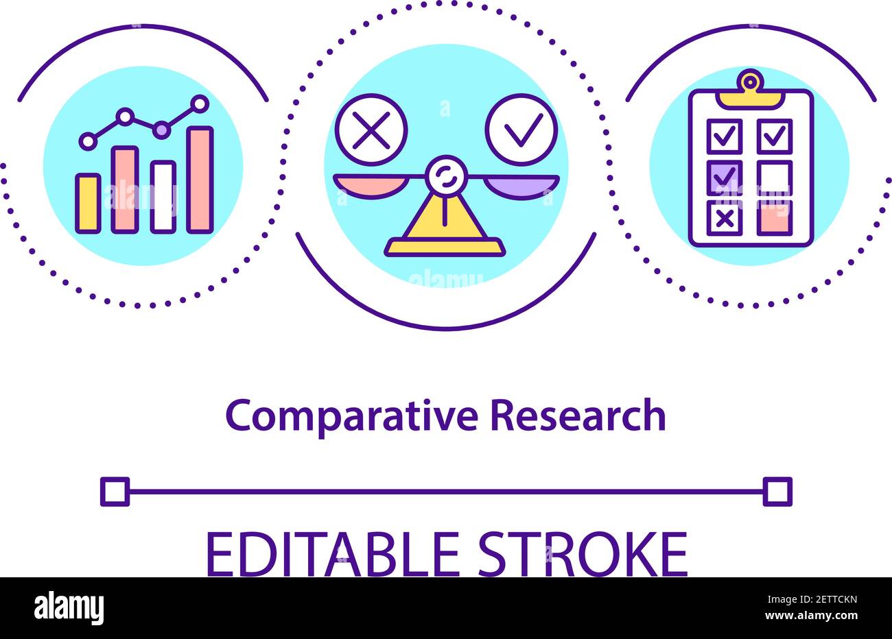 Comparative research concept icon Stock Vector Image & Art - Alamy