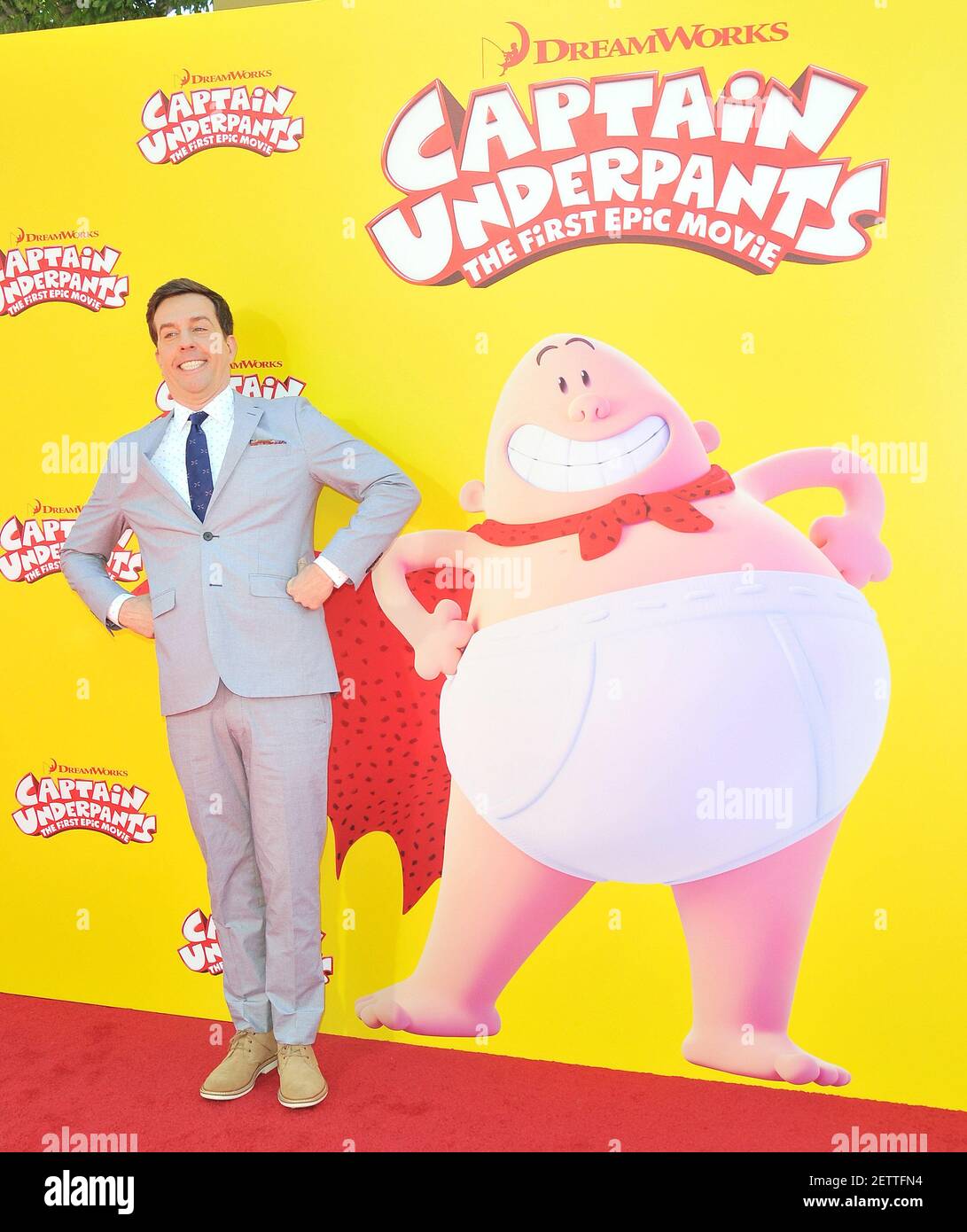 Ed Helms Arrives At Captain Underpants The First Epic Movie Los Angeles Premiere Held At The 3299