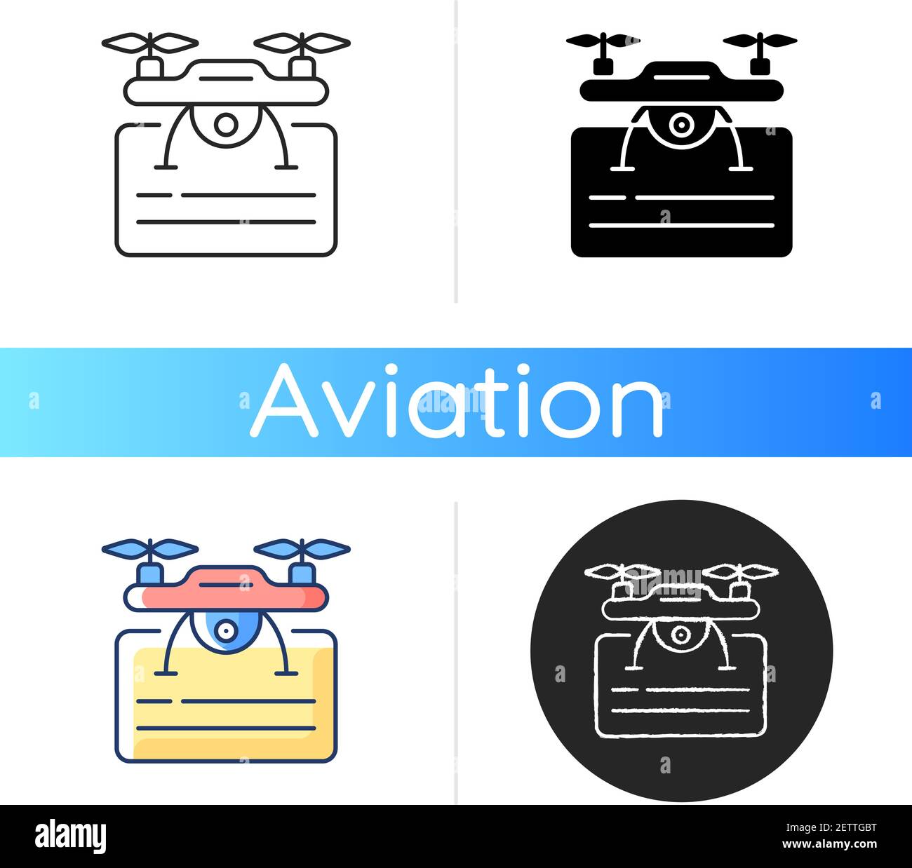 Drone license icon Stock Vector
