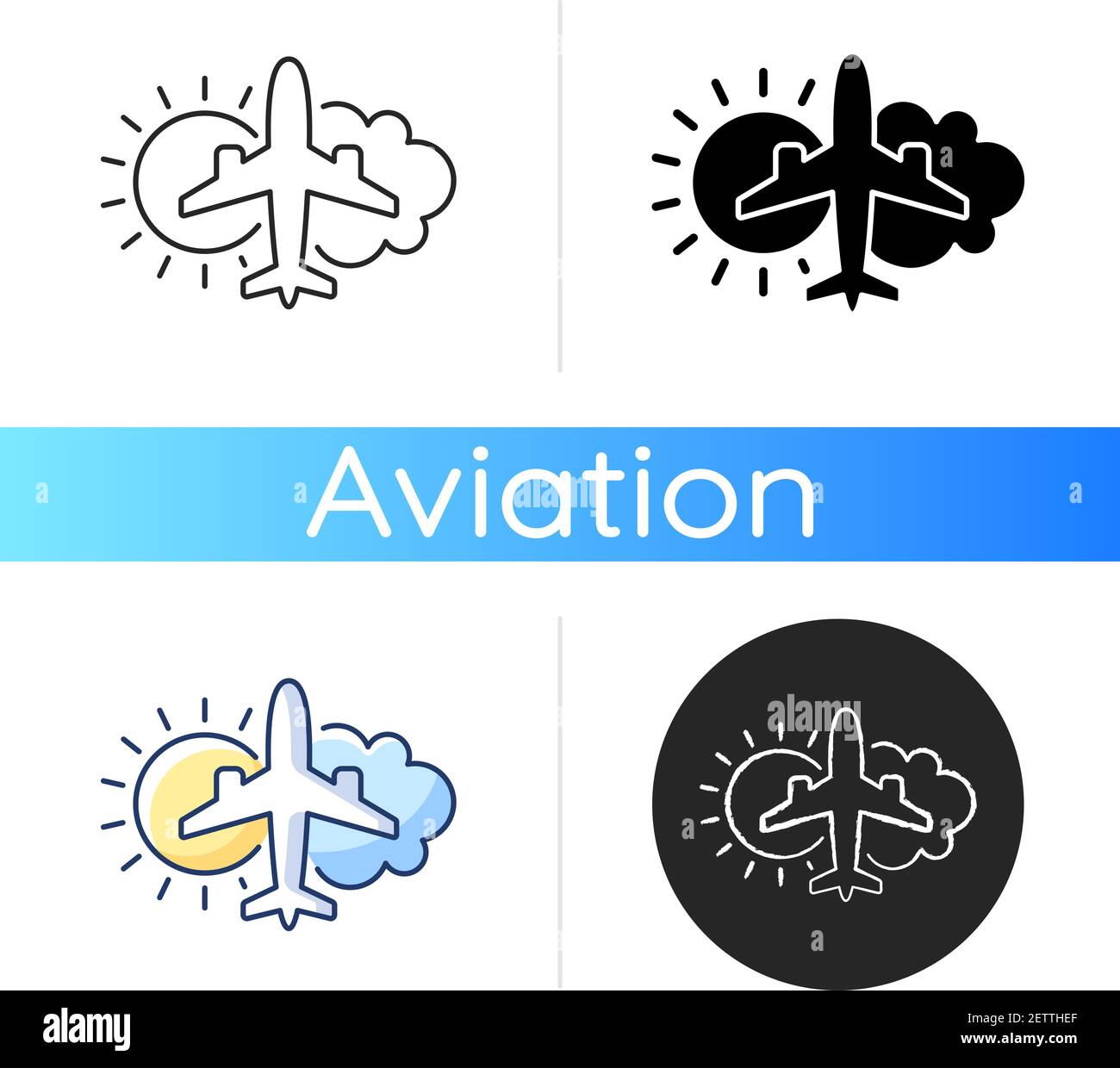 Aeronautical meteorology icon Stock Vector