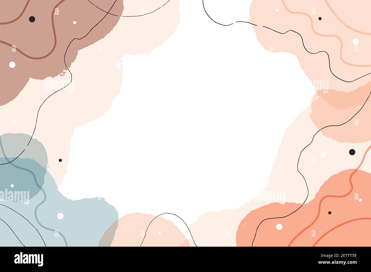 Abstract modern background with fluid organic shapes, pastel colors ...