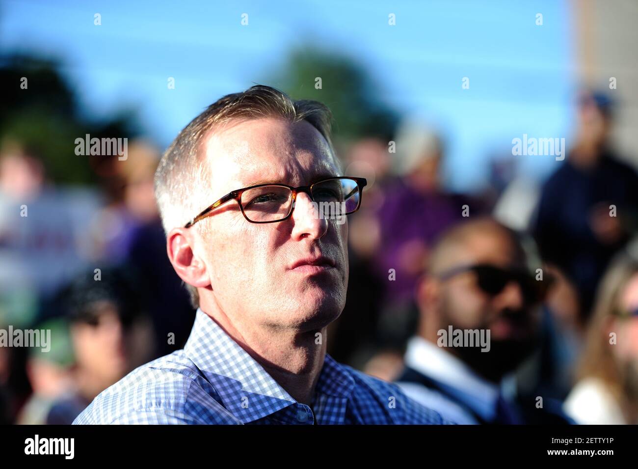 Hundreds gathered at the Hollywood Transit Center in Portland, Ore., on ...