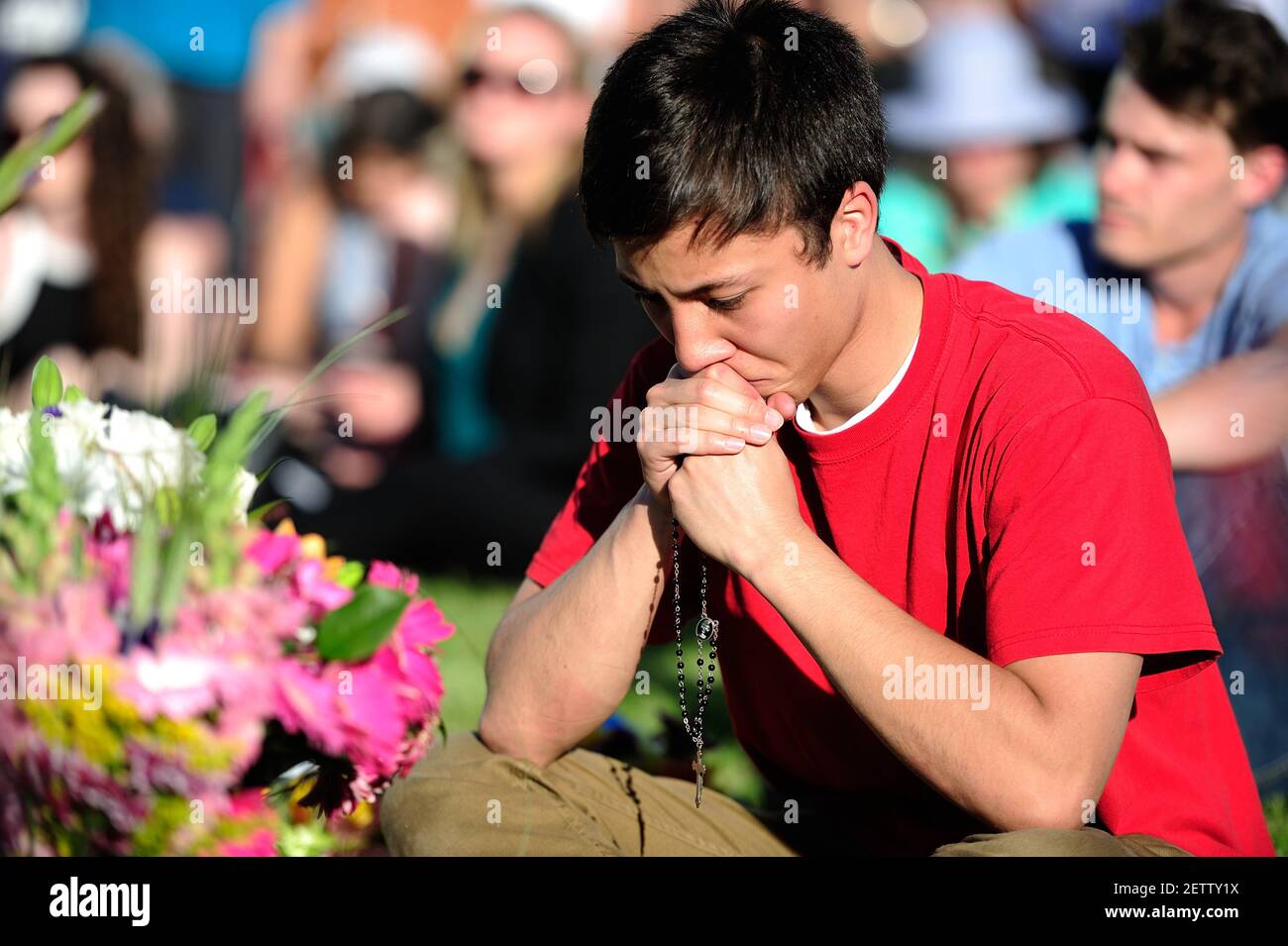Hundreds gathered at the Hollywood Transit Center in Portland, Ore., on ...