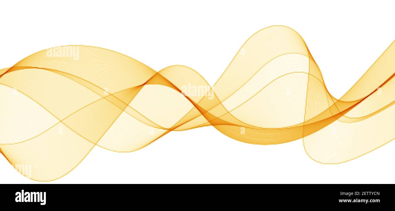 Yellow wavy transparent lines. Background wave. eps 10 Stock Vector Image &  Art - Alamy
