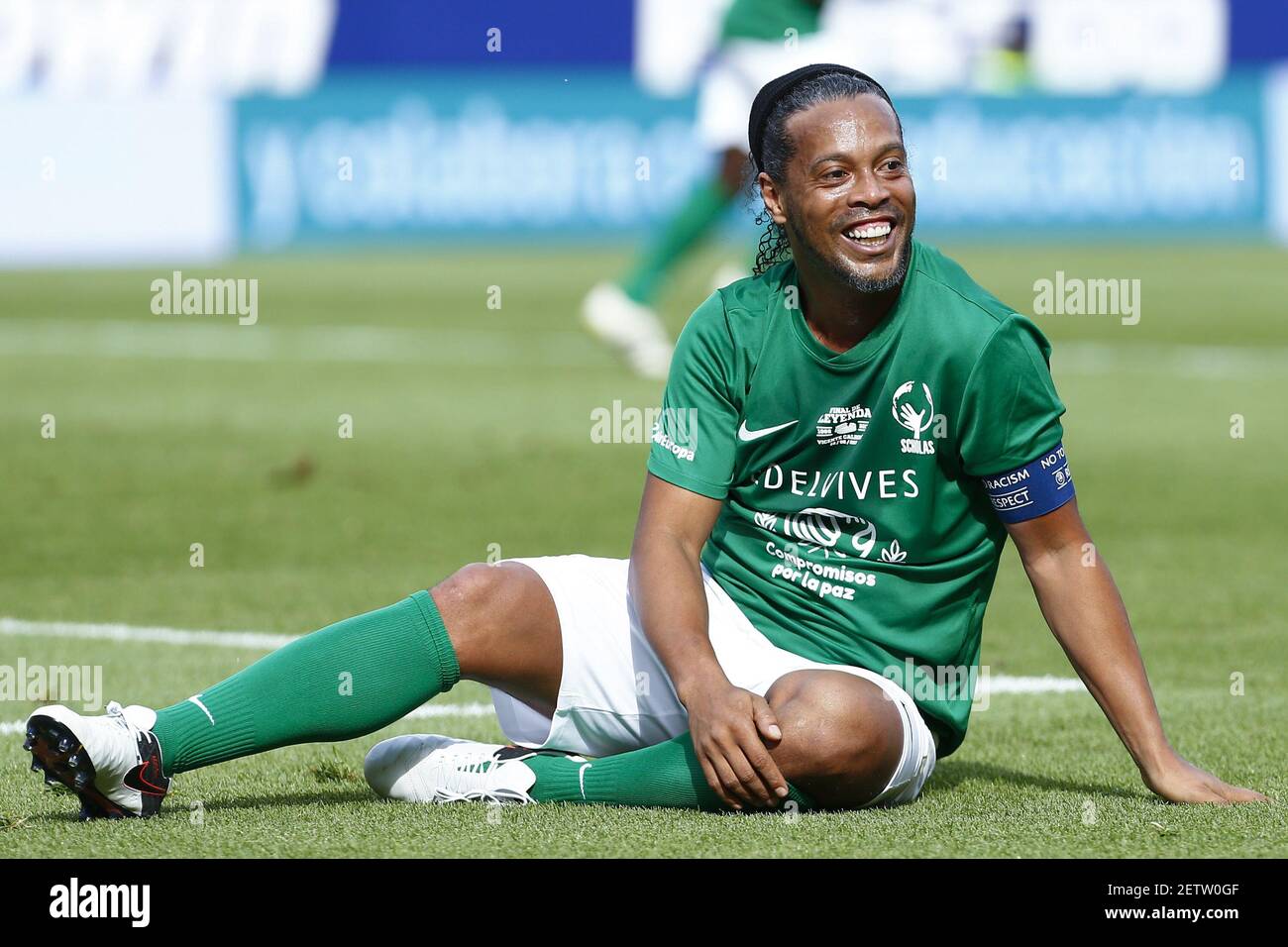 Ronaldinho Gaucho during the last match to be played by Atletico de Madrid  at Vicente Calderon