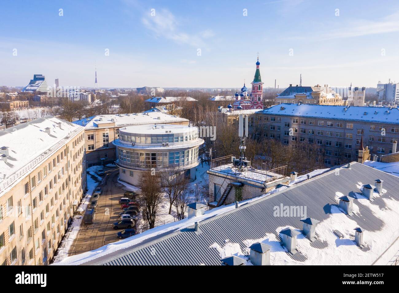 Aerial panoramic view city riga hi-res stock photography and images - Alamy