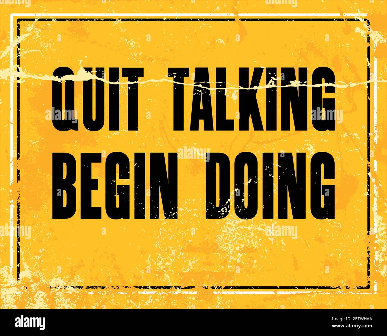 Inspiring motivation quote with text Quit Talking Begin Doing. Vector typography poster design concept Stock Vector
