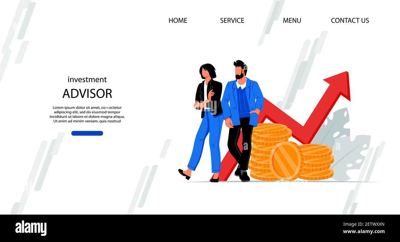 site banner template for investment advisor financial service