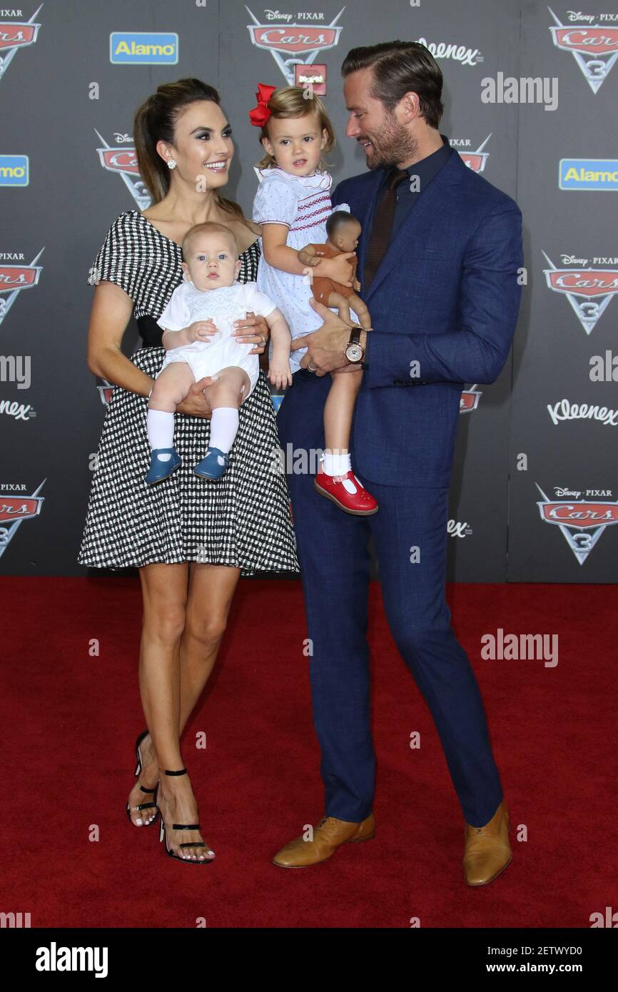 Actor Armie Hammer (R), Elizabeth Chambers, daughter Harper Hammer and(01)