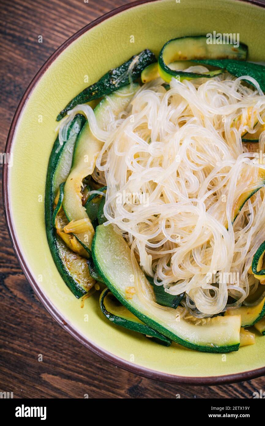 Noodle with mixed Vegetables. High quality photo. Stock Photo