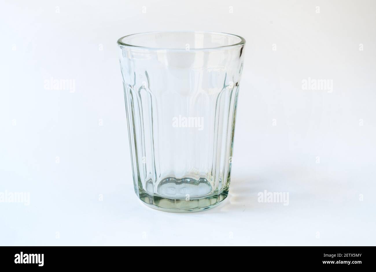 Empty tea glass isolated on white background, empty traditional teacup