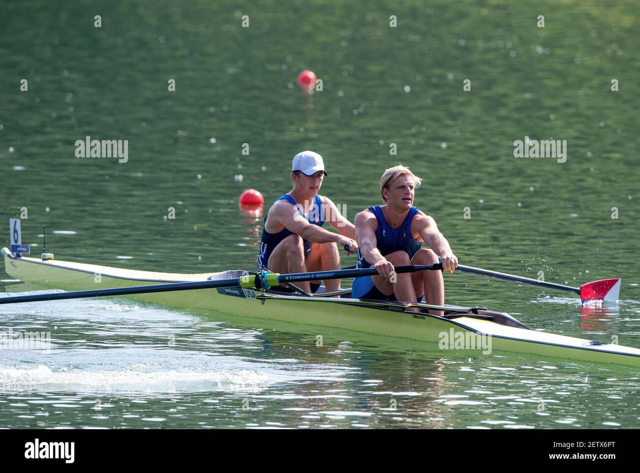 Linz, Austria, Sunday,  25th Aug 2019, FISA World Rowing Championship, Regatta,   [Mandatory Credit; Peter SPURRIER/Intersport Images]  10:31:02, Sunday Stock Photo