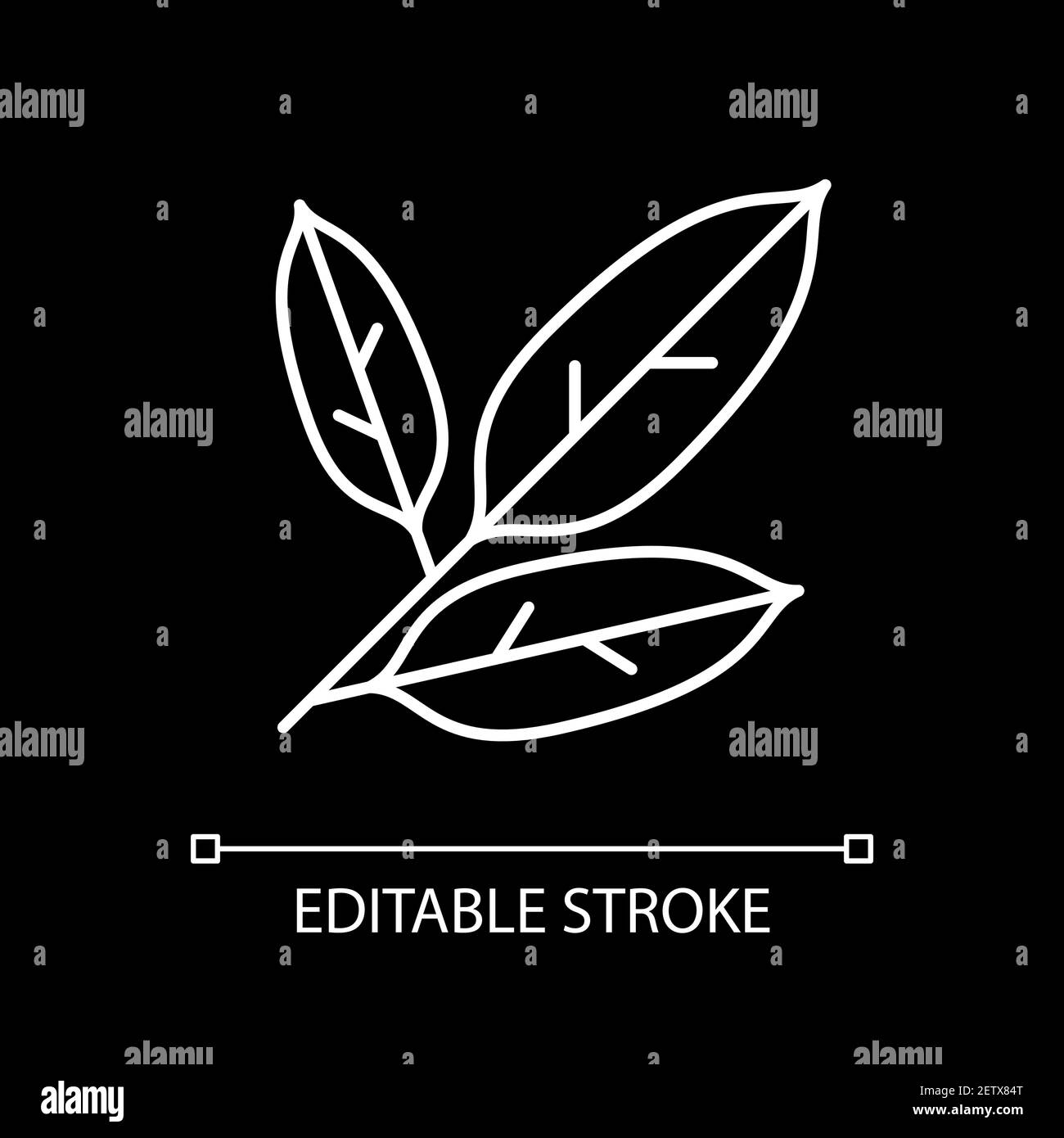Herbs white linear icon for dark theme Stock Vector Image & Art - Alamy