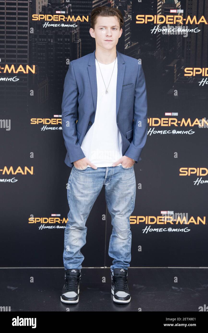 British actor Tom Holland attends to the presentation of 'Spider-Man:  Homecoming' at Hotel Villa Magna in Madrid, June 14, 2017. Spain. (Photo by  BorjaB.Hojas/Alter Photos) *** Please Use Credit from Credit Field ***