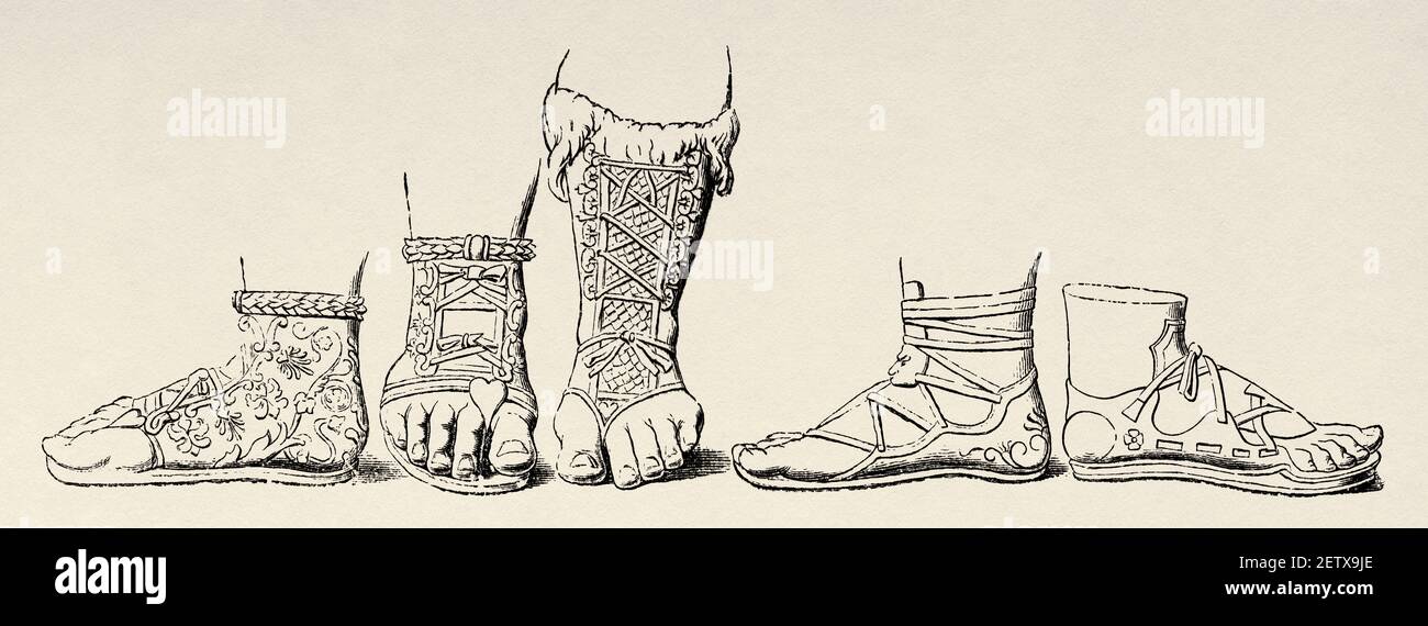 Imperial Roman footwear and sandals, Ancient Rome, Ancient roman empire