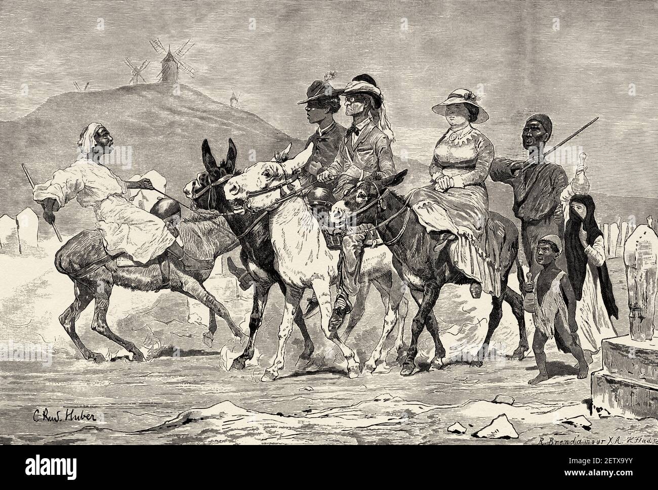 Tourists 19th century hi-res stock photography and images