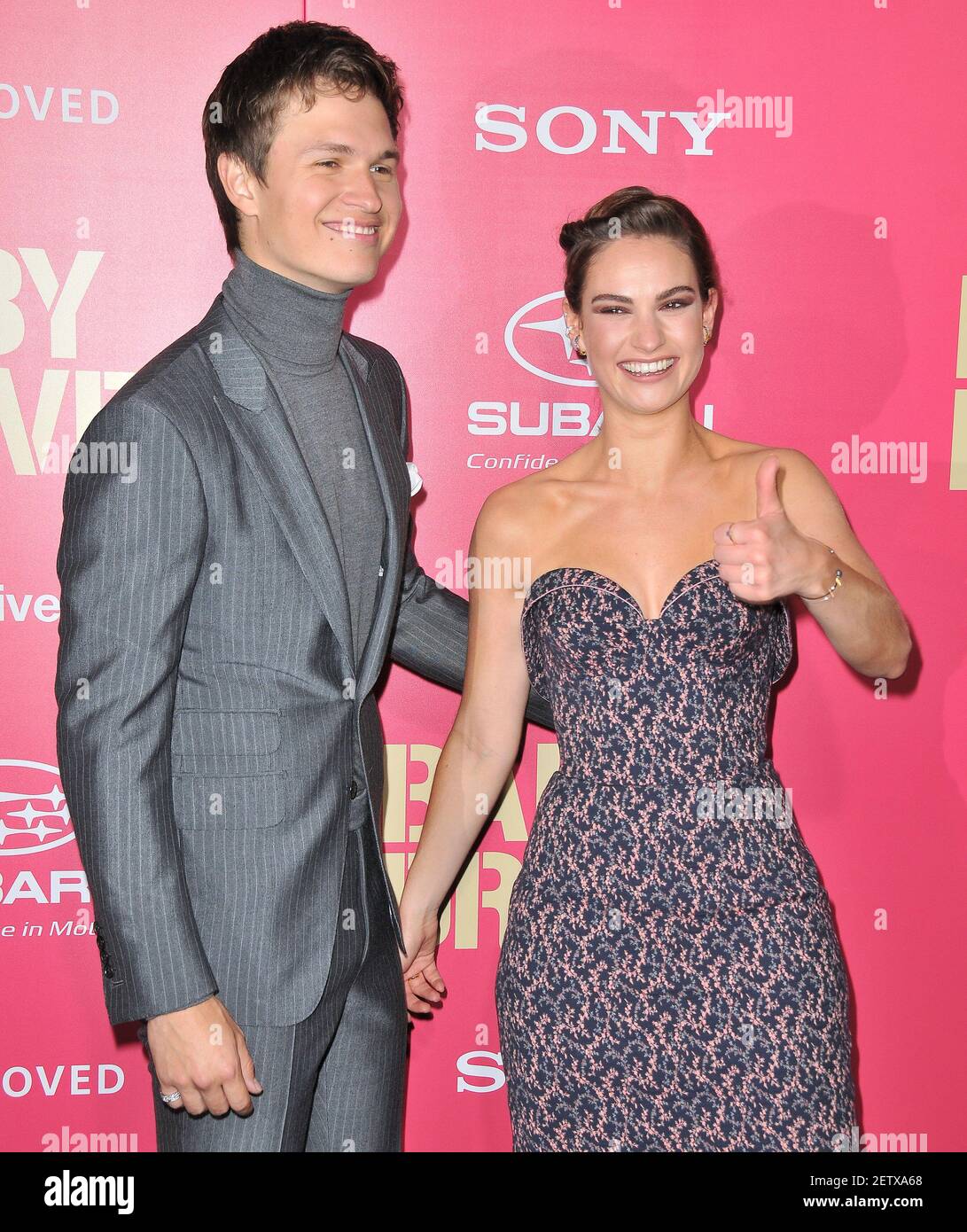 L R Ansel Elgort And Lily James Together At The Baby Driver Los l-r-ansel-elgort-and-lily-james-together-at-the-baby-driver-los