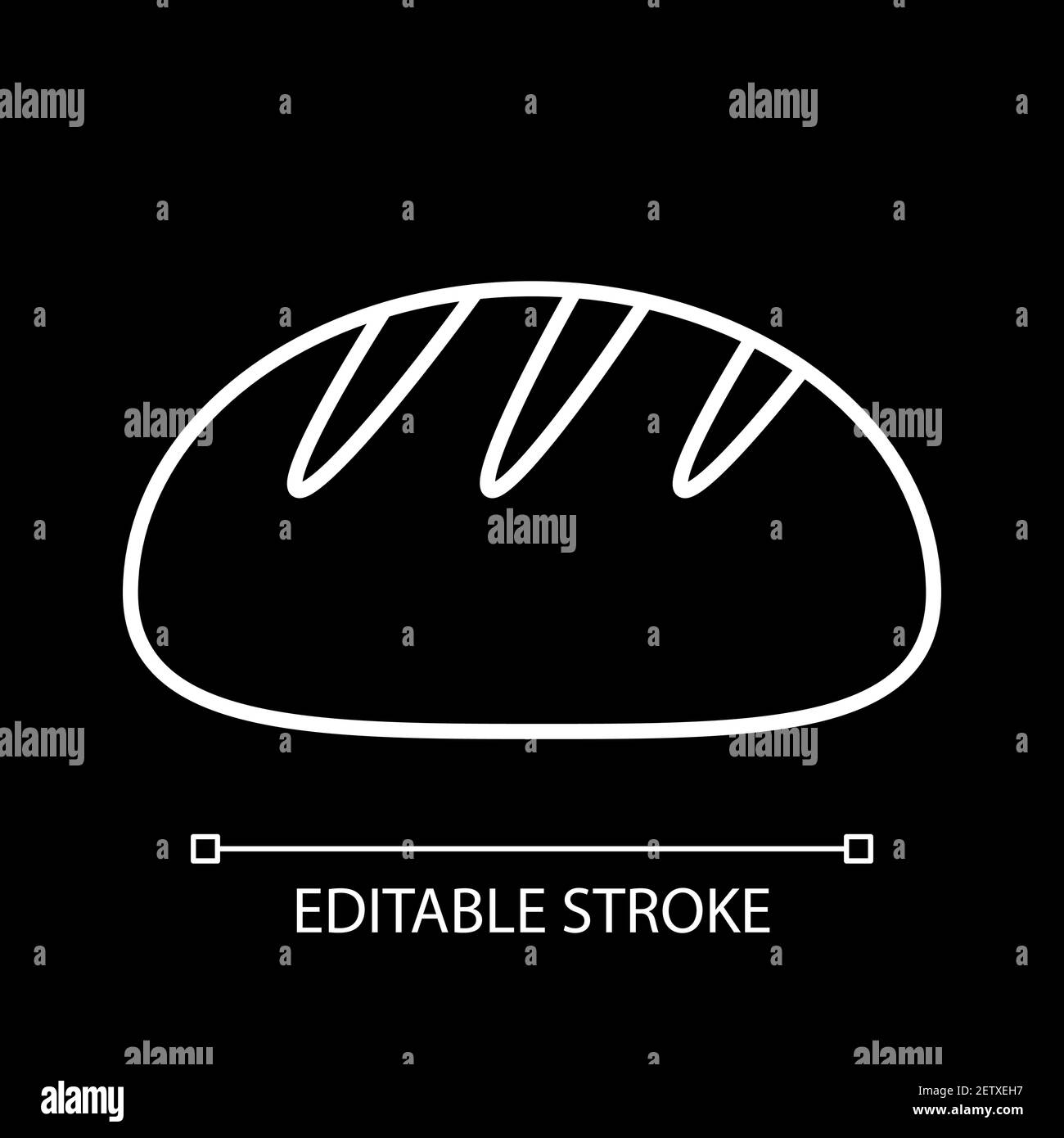 Bread white linear icon for dark theme Stock Vector Image & Art - Alamy