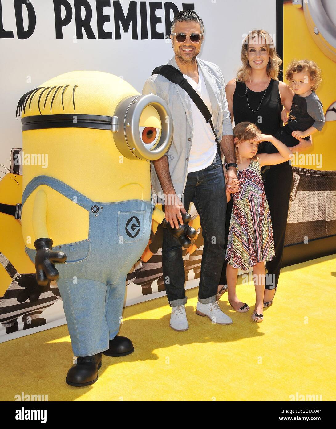 Jaime Camil, Heidi Balvanera and Kids arrives at the 
