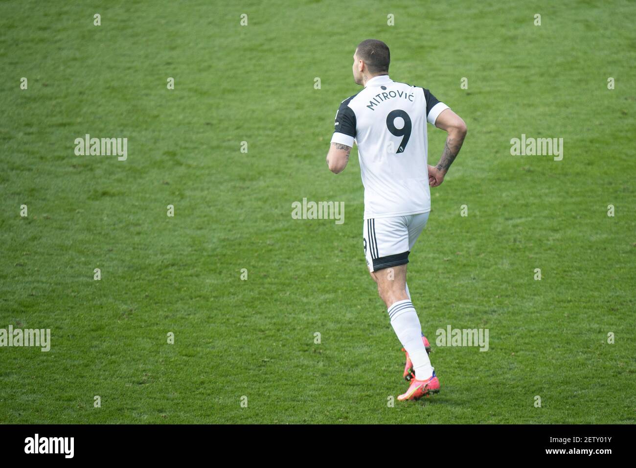 LONDON, ENGLAND - FEBRUARY 28: Aleksandar Mitrović of Fulham during the Premier League match between Crystal Palace and Fulham at Selhurst Park on Feb Stock Photo