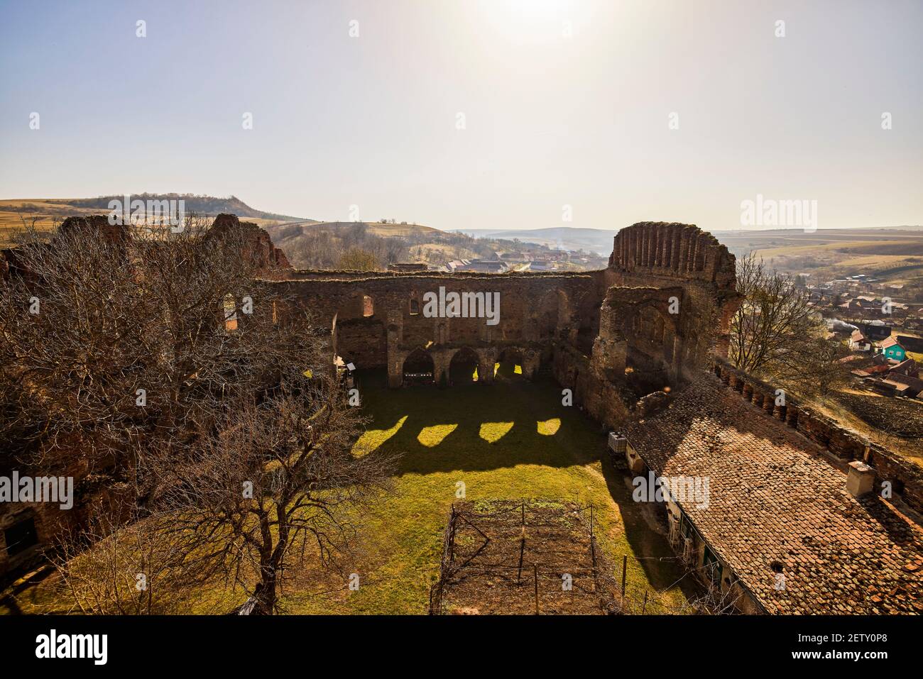 Slimnic Fortress (Stolzenburg) fortified enclosure, with towers