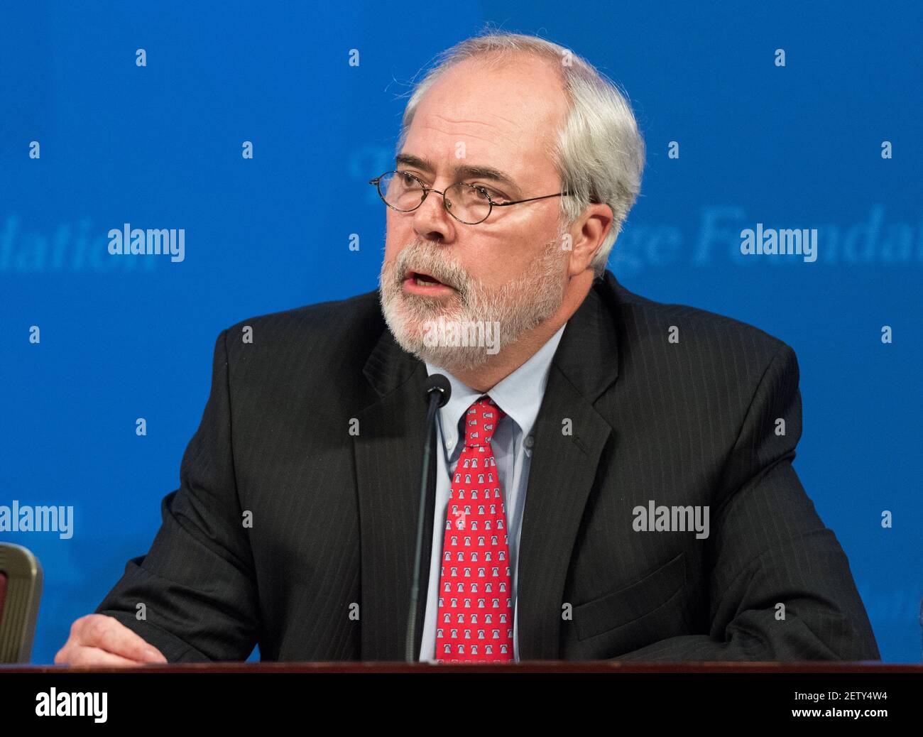 James Phillips speaking at a Heritage Foundation talk on "After the