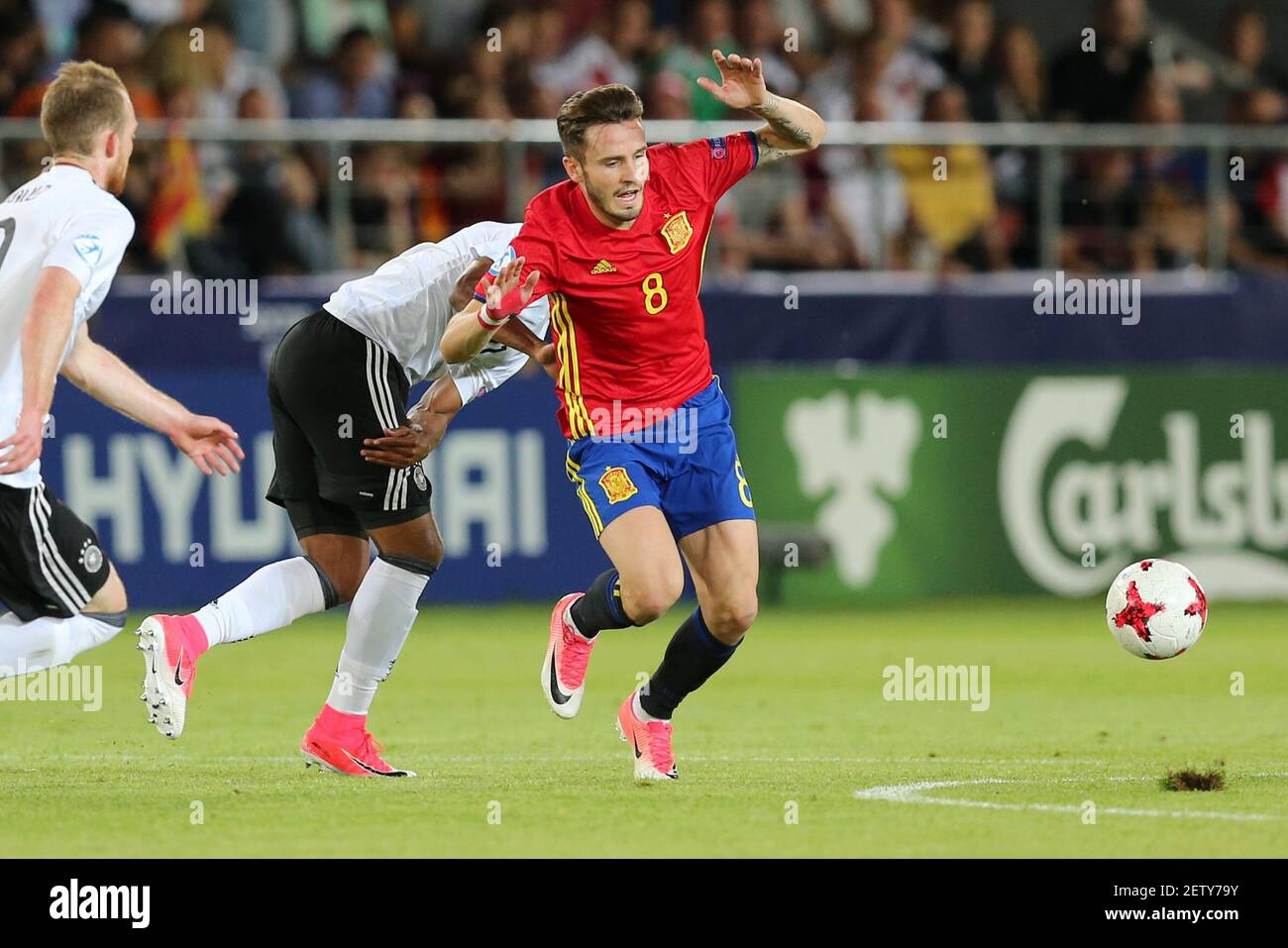 30.06.2017, Krakow, pilka nozna, Mistrzostwa Europy U21, final, Niemcy -  Hiszpania , Saul Niguez (ESP), UEFA Under21