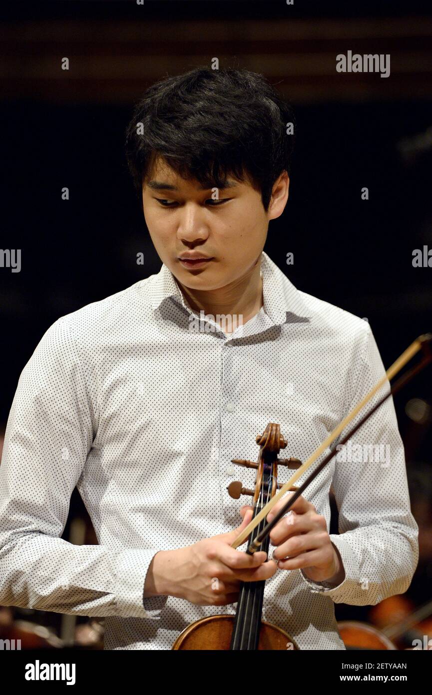 BUENOS AIRES, ARGENTINA -- Concert violinist In Mo Yang performs with the  Boston Philharmonic Youth Orchestra and conductor Benjamin Zander on tour  in South America, June 13-29 2017. 21 year old Korean