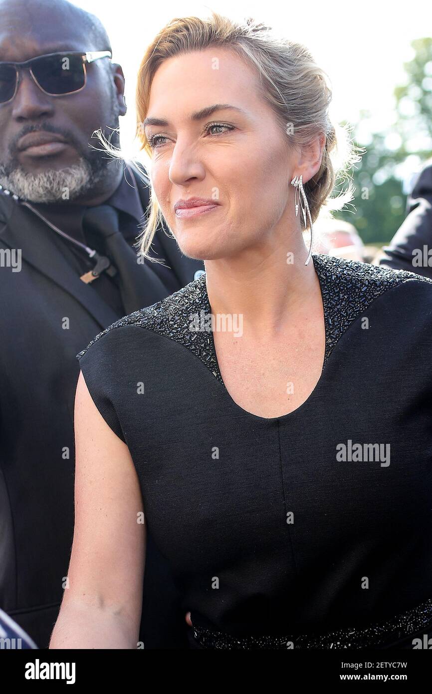 Kate Winslet attending the Armani Prive 2017/2018 Fall Haute Couture show July