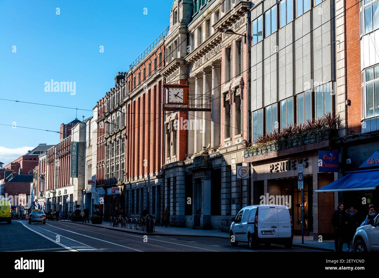 Irish Independent, Sunday Independent, Evening Herald, offices on Middle Abbey Street, Dublin, Ireland Stock Photo